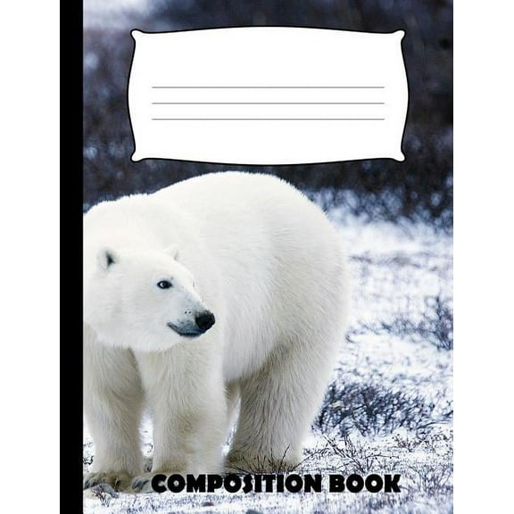 Composition Book: Polar Bear Composition Notebook Wide Ruled (Paperback)