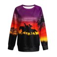 thumbnail image 4 of IROINNID Discount Ladies Long Sleeve T Shirts Round Neck Printed Loose Round Neck Top/shirt,Purple, 4 of 4