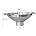 thumbnail image 2 of MasteelfCA 1pc Stainless Steel Multifunctional Kitchen Gadget Large Diameter Binaural Funnel Hopper (Silver), 2 of 7