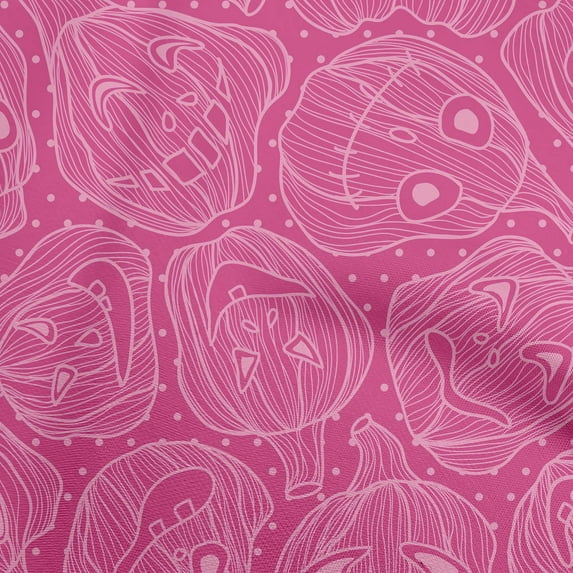 oneOone Velvet Fuschia Pink Fabric Halloween Diy Clothing Quilting Fabric Print Fabric By Yard 58 Inch Wide