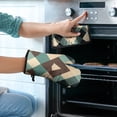 thumbnail image 2 of Modern Art Geometric Kitchen Oven Mitt and Pot Holder Sets 4 Pcs for Baking, Cooking and Grilling, Heat Resistant Up To 392 °F, 2 of 5