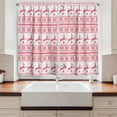 thumbnail image 2 of Ambesonne Nordic Kitchen Curtains, Winter Time Reindeers, 55"x39", Coral White, 2 of 3