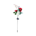 thumbnail image 1 of Luces solares de rosas con estaca para jardín, lámpara decorativa para exteriores, para caminos y patios (flores rojas con mariposas), 1 of 5