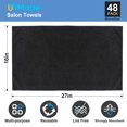 thumbnail image 2 of Toalla UNIMADE, 48 unidades, microfibra, 41 x 69 cm, color negro, 2 of 7
