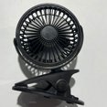 thumbnail image 4 of sweethay Clip Fan Portable Ventiladores para dormir giratorios de 360 grados con cable de carga Electrónica Negro Tipo de Batería, 4 of 6