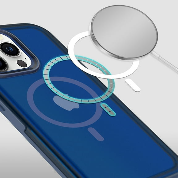 For iPhone 14 PRO MAX Case Magnetic Ring Sleek Frosted Back Hybrid Phone Cover