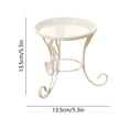 thumbnail image 3 of Vintage Metal Plant Stand, Rustproof Iron Flower Pot Holder, Decorative Indoor Outdoor Succulent Display Table, Small Patio Garden Side Table, Weatherproof Corner Shelf, 3 of 6