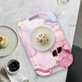 thumbnail image 5 of Serving Trays with Handles, 14.5 x 9.8 inch Rectangular Plastic Tray for Restaurant, Kitchen, Painting Of Pink And Gold Marble, 5 of 6