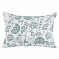 thumbnail image 2 of Boho Teal Green Floral Queen Size Pillow Cover, Pillowcase Protectors with Zipper, Breathable Decorative Throw Pillow Case Cover, Vintage Farmhouse Paisley Leaf Pillow Shams for Couch Sofa 20x30Inch, 2 of 8