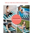 thumbnail image 7 of Teal Striped Yoga Towel for Hot Yoga Non Slip, Simple Art Vertical Stripe Farmhouse Yoga Mat Towel Absorbent Yoga Sweat Towels Microfiber Hot Yoga Blanket for Bikram Pilates 26"x74", 7 of 7