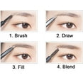 thumbnail image 4 of Magik 2 Pack Waterproof Eyebrow Pencil Retractable Slant Tip & Brush Double-ends Natural Hair-like Look (#2 Light Coffee), 4 of 9