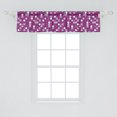 thumbnail image 2 of Ambesonne Vintage Window Valance, Tile Arrangement Design Purple Shades Geometric Composition Retro Motifs, Curtain Valance for Kitchen Bedroom Decor with Rod Pocket, 54" X 12", Purple Magenta White, 2 of 3