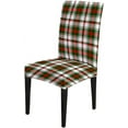 thumbnail image 3 of Christmas Tartan Plaid Red Greenand White Chair Covers,Christmas Chair Covers Chair Seat Covers Set of 6 Removable Washable Parson Chair Covers for Dining Room,Living Room,Kitchen, 3 of 5