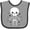 Heather and Black, variant on Inktastic Happy Halloween Spooky Skeleton and Stars Boys or Girls Baby Bib