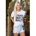 thumbnail image 3 of Welcome Back Reality Attitude Gym Plus Size Crewneck Graphic Tee Shirt Brisco Brands 2X, 3 of 4