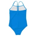 thumbnail image 5 of CUZIBR Girls Teens One Piece Swimsuit Spaghetti Strap V-Neck Tankini Bathing Suit Solid Color Ruched Swimming Pool Beach Summer Sports Swimwear Fashionable Comfortable Beachwear,Blue,6-7 Years, 5 of 5