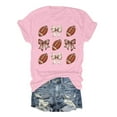 thumbnail image 1 of TSADFHJI Hauts de Sortie pour Femmes Plus T-Shirt Décontracté Imprimé Rugby Col Rond / Coupe Ample Manches Courtes P, 1 of 3