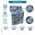 thumbnail image 6 of Navy Blue Coastal Palm Leaves Cotton Linen Rectangle Table Runners 13"x72", Summer Botanical Tropical Coffee Table Runner Dresser Scarves Luxury Table Runners for Wedding Party Banquet Dinner Decor, 6 of 8