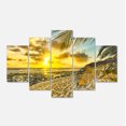 thumbnail image 2 of White Caribbean Beach with Palms - Landscape Canvas Art Print, 2 of 3