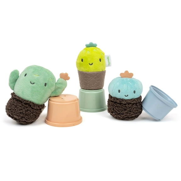 Ingenuity Calm Springs Nesting Rattles for Baby 3 Months  , Unisex