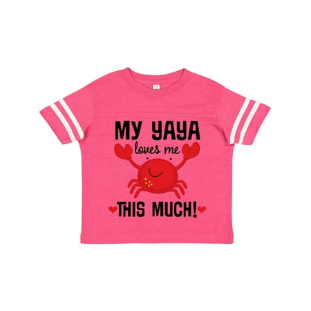 

Inktastic Yaya Loves Me Grandson Gift Toddler Boy or Toddler Girl T-Shirt