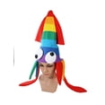 thumbnail image 2 of Christmas Xmas Funny Multicolor Squid Octopus Hat Halloween Party Hat Fancy Dress Costume One Size, 2 of 7