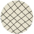 thumbnail image 5 of SAFAVIEH Dallas Jerrie Geometric Shag Area Rug, Ivory/Dark Grey, 4' x 6', 5 of 8
