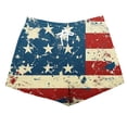 thumbnail image 3 of 4th of July Women's Comfy Summer Beach Shorts Casual Sports Shorts Yoga Short Pants with Elastic Drawstring & Pockets, 3 of 4