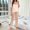 03-Style, variant on Womens Satin Silky Pajama Set Short Sleeve Shirt with Long Pajama Pant Set Soft PJ Loungewear
