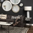 thumbnail image 3 of Set of 2 White Marble Square Top Accent Tables with Black Iron Frame, 3 of 3