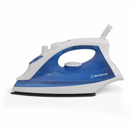 Westinghouse Professional Steam Iron with 9.5 Ounce Water Tank, 1200 Watts, Ceramic Soleplate, White with Blue