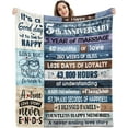 thumbnail image 1 of XZYG Wooden Blanket Gift for Wife Husband 5th Wedding Anniversary(40*50inch), 1 of 7