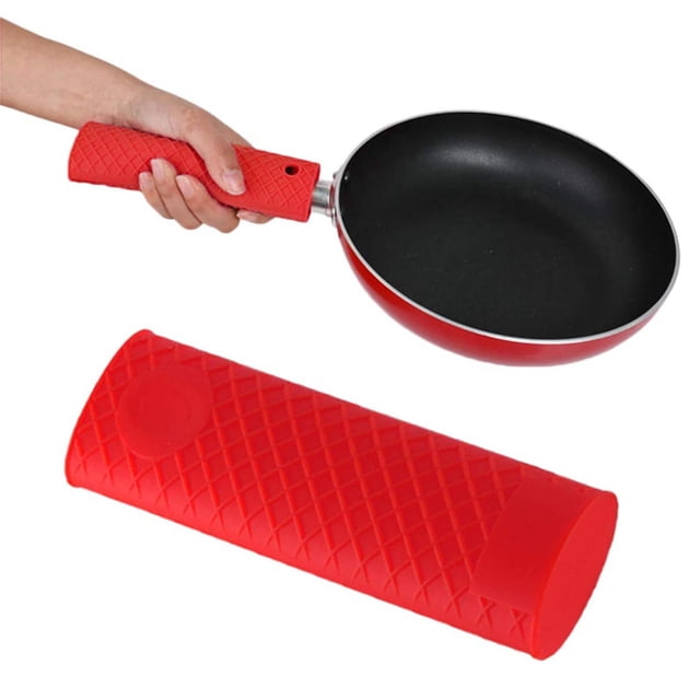 Productos de cocina 3 piezas de soporte de silicona para mango caliente, agarradera para sartenes, funda para mango de olla, funda para mango de sartén y plancha, funda para mango de agarre, asas de
