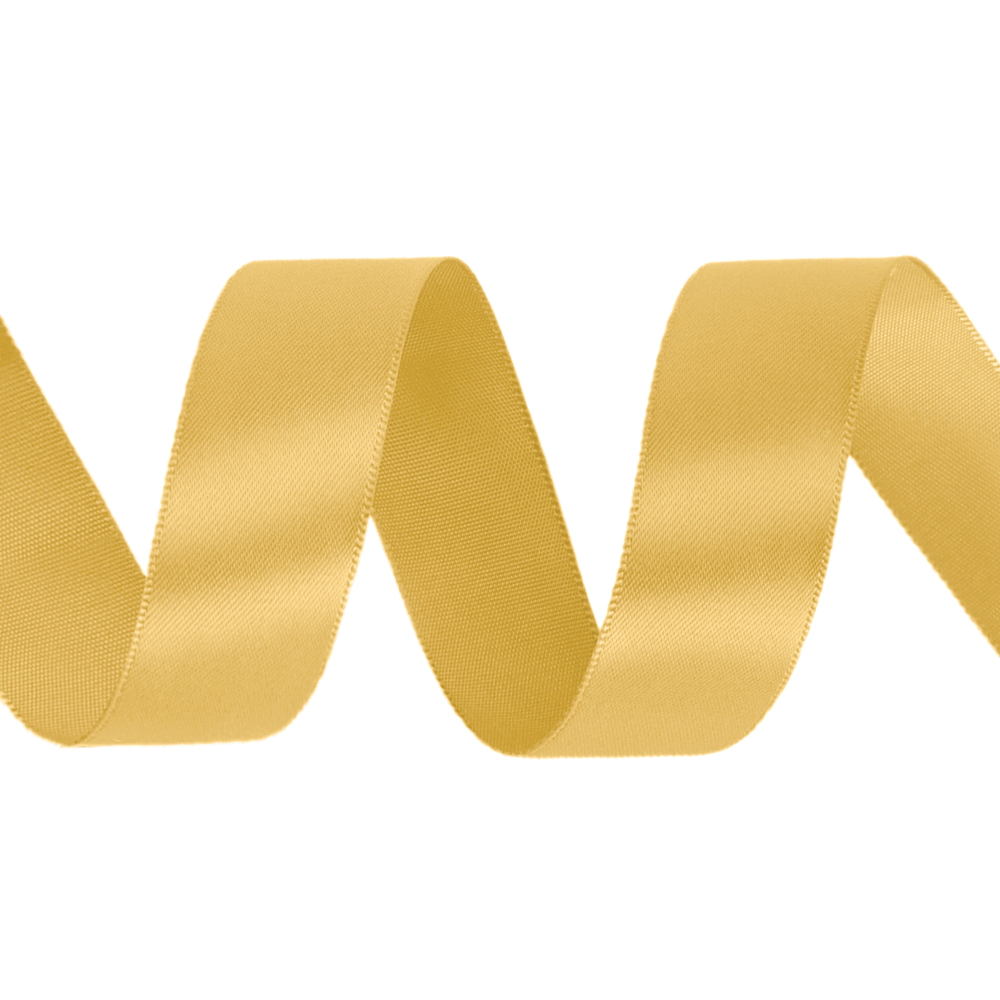 LaRibbons 7/8" Gold Single Face Satin Ribbon, 100 Yard