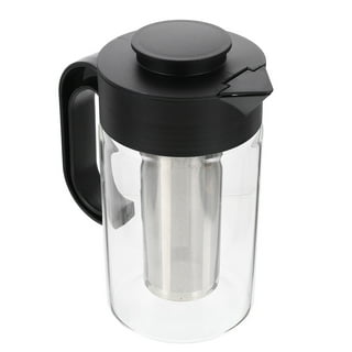 Hydracy WS8D4KF Cold Brew Coffee Maker - Large Glass Infusion Pitcher 1.6  Quarts 52oz - Iced Coffee & Iced Tea Pitcher with Stainless Steel