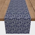 thumbnail image 3 of Creative Products Delicate Vines Pattern Navy Blue 16x90 Poly Twill Table Runner, 3 of 3