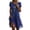 Blue, variant on Floral Midi Dresses for Women Casual Crew Neck Flowy Swing Dress Casual A Line Short Sleeve Summer Beach Dresses Loose Elegent Formal Cocktail Prom Dress Green L