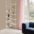 thumbnail image 5 of TFCFL Acrylic Clear Geometric Bookshelf 5-Tier Corner Bookshelf 22x22x73.62 Inch Modern Display Book Shelf for Living Room Bedroom Office, 5 of 14