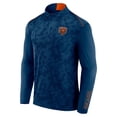 thumbnail image 2 of Men's Fanatics Navy Chicago Bears Jacquard Quarter-Zip Pullover Top, 2 of 3