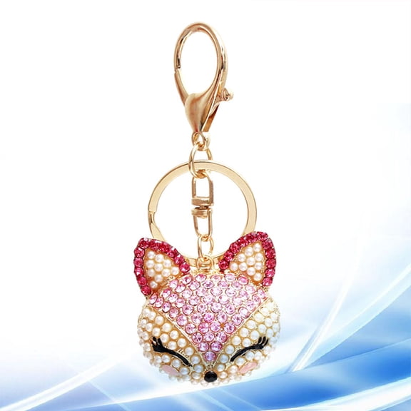 WHAMVOX Metal Keychain with Rhinestone for Women Multi Color Handmade Premium and Durable 0.5 Inch