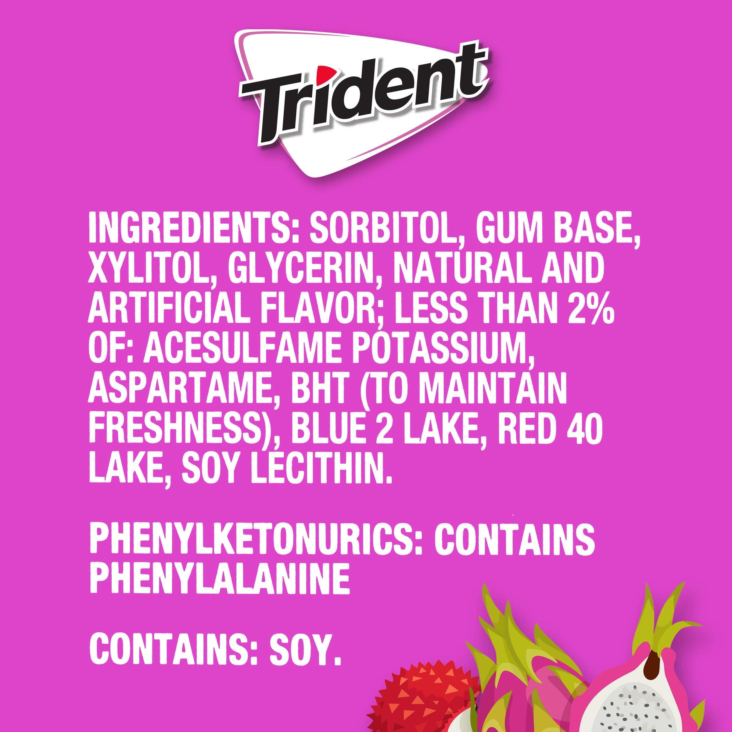 Trident Bubble Gum Ingredients