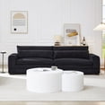 thumbnail image 4 of Tabaray 105" Sectional Couch Sofa, Modern 3 Seat Couch with  Cushion and Inclined Backrest, Comfy Loveseat Sofa Beige Couch for Living Room, Bedroom, Office, Home Sofa Set Bedroom, 4 of 7