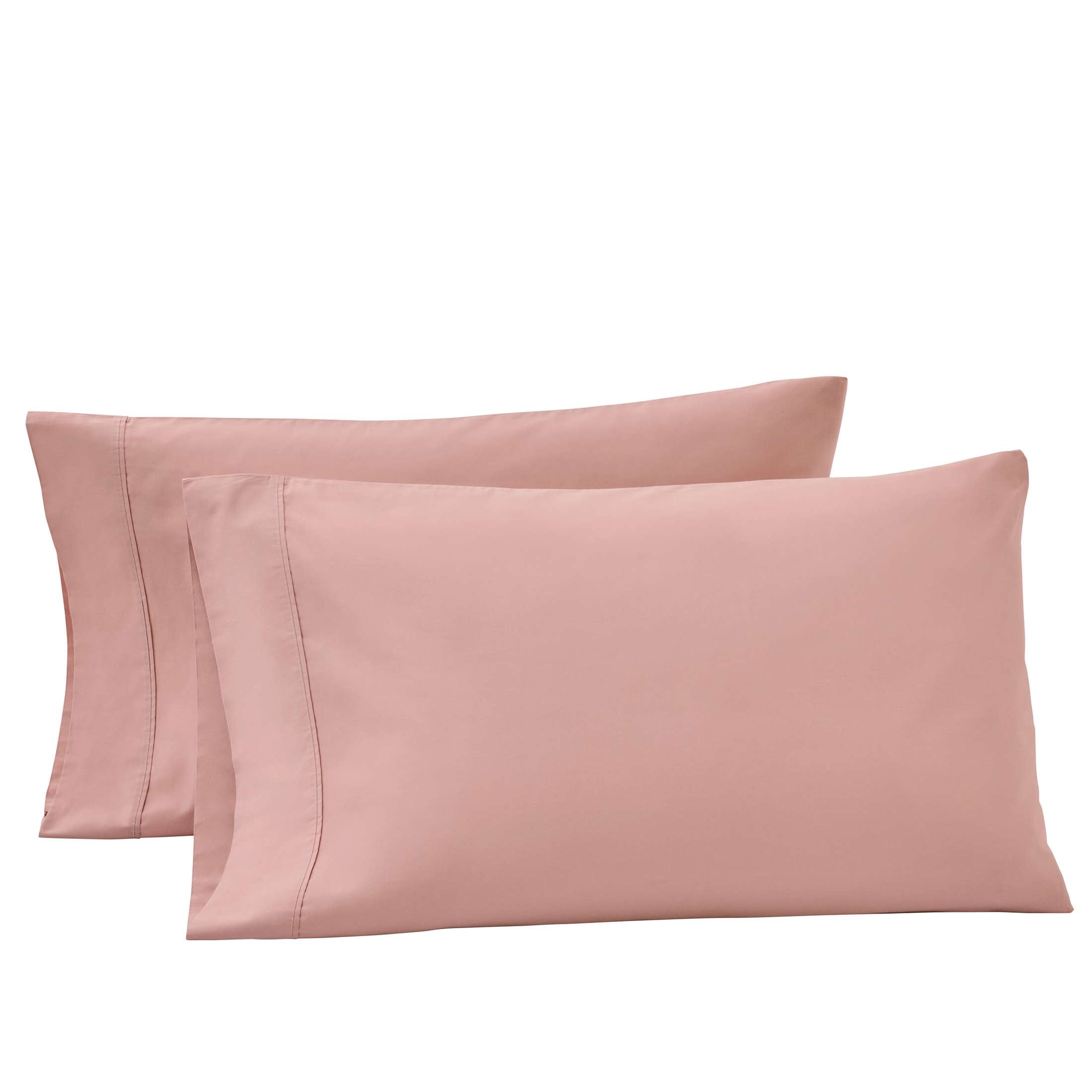 Better Homes & Gardens 2-Piece 300 Thread Count Cotton Percale Antique Blush Pillowcases, King