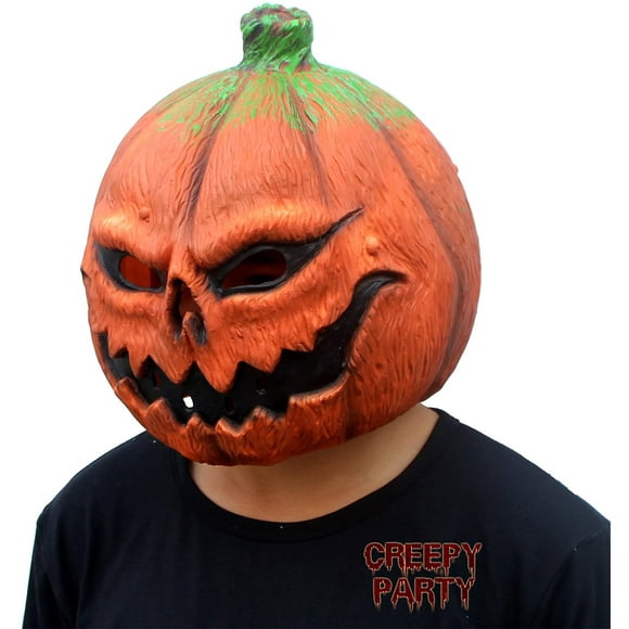 Deluxe Novelty Halloween Costume Party Props Latex Pumpkin Head Mask Pumpkin Orange,for Christmas,Easter,carnival