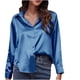 thumbnail image 1 of Camisas Para Mujer, de Gran Tamaño, A La Moda, Cuello Vuelto, Manga Larga, Color Sólido, Camiseta Informal, Camisetas Odeerbi  ODB130105, 1 of 9