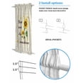 thumbnail image 3 of Sunflower Blackout Curtains, French Door Curtains for Door Window, Vintage Botanical Privacy Drapery for Patio/Sidelight Doors, 1 Panel with Tieback, 54 x 40 Inches, 3 of 6