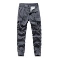 thumbnail image 1 of Ceisia Men's All-Season Fashion Solid Color Gift Multi-Pocket Workwear Pants with Ankle Strap Elastic Waist for Outdoor Casual Protection, 1 of 7