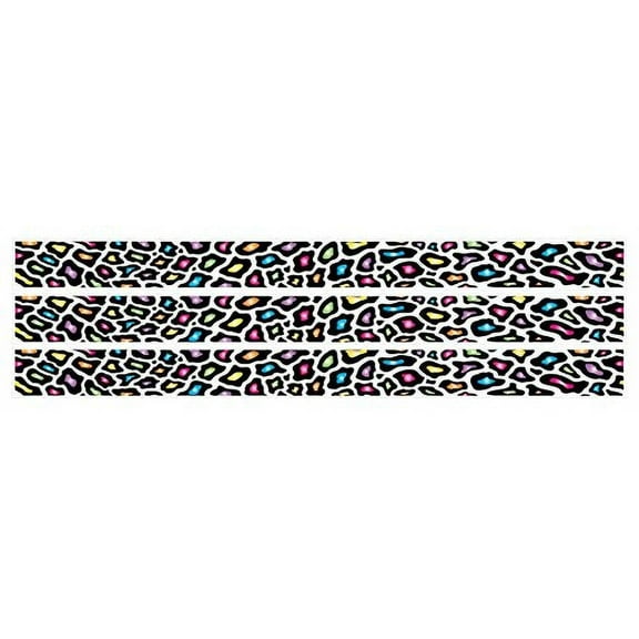 Multicolored Leopard PrintCheetah Print Border Wall DecalsStickers
