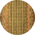 thumbnail image 1 of Ahgly Company Indoor Round Abstract Orange Contemporary Area Rugs, 4' Round, 1 of 1