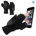 thumbnail image 3 of Deago Winter Warm Fingerless Gloves Convertible Flip Top Mittens Touch Screen Texting Gloves for Men and Women, 3 of 9